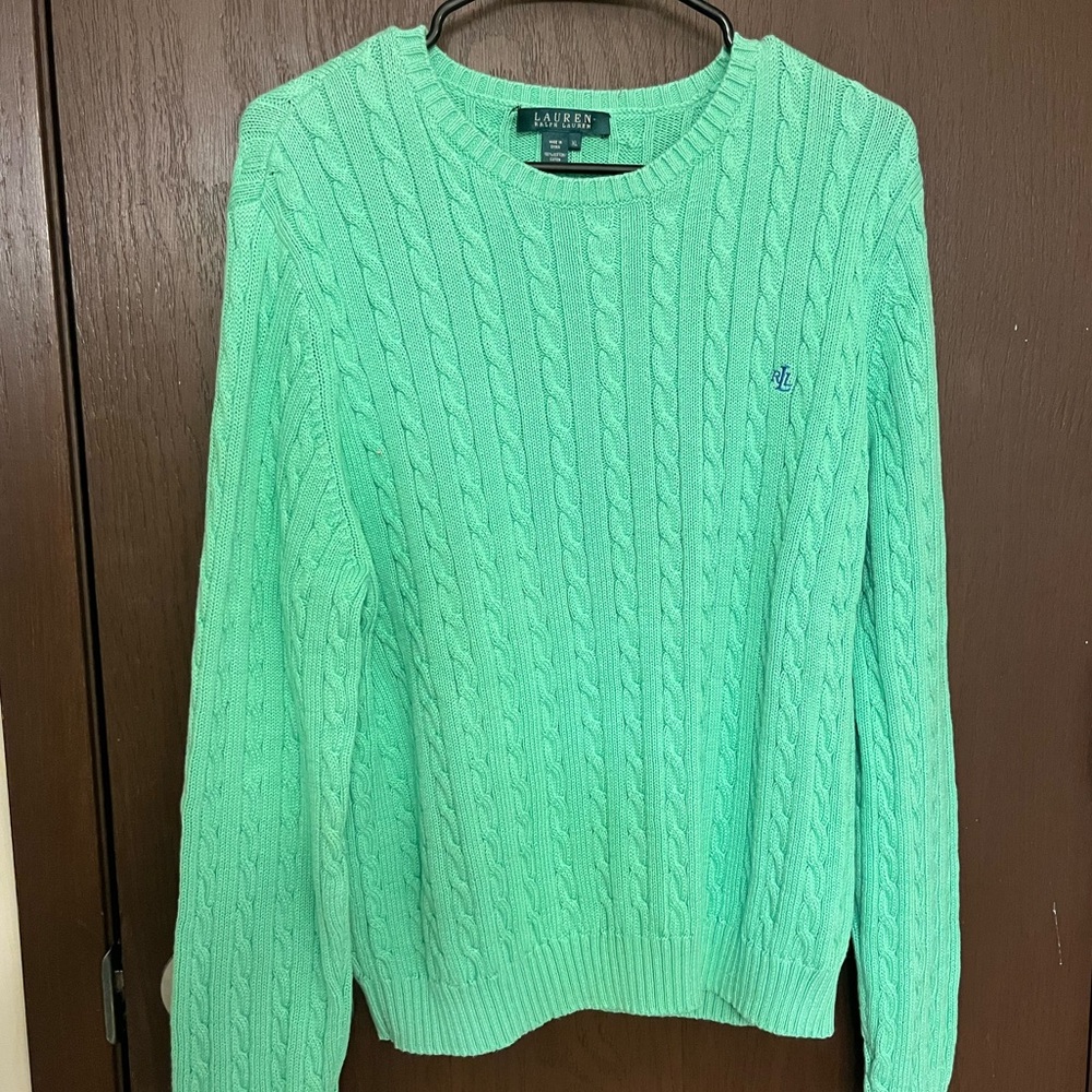 Lauren by Ralph Lauren 100% Cotton cable knit pullover